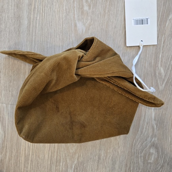 MERIT Signature Corduroy Glam Bag Beauty Clutch Tie Knot Top - Picture 4 of 7